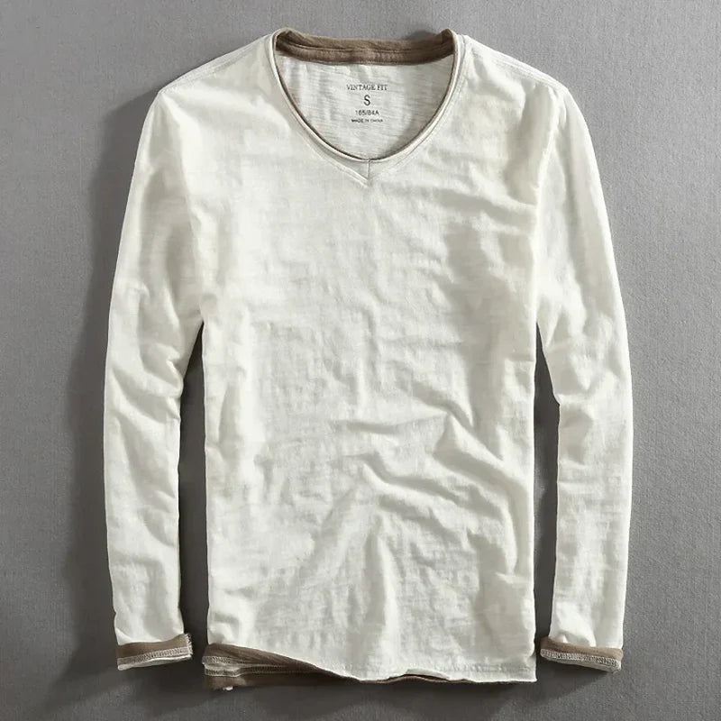 Jonathan™ – Everyday Essential Long Sleeve V-Neck Tee