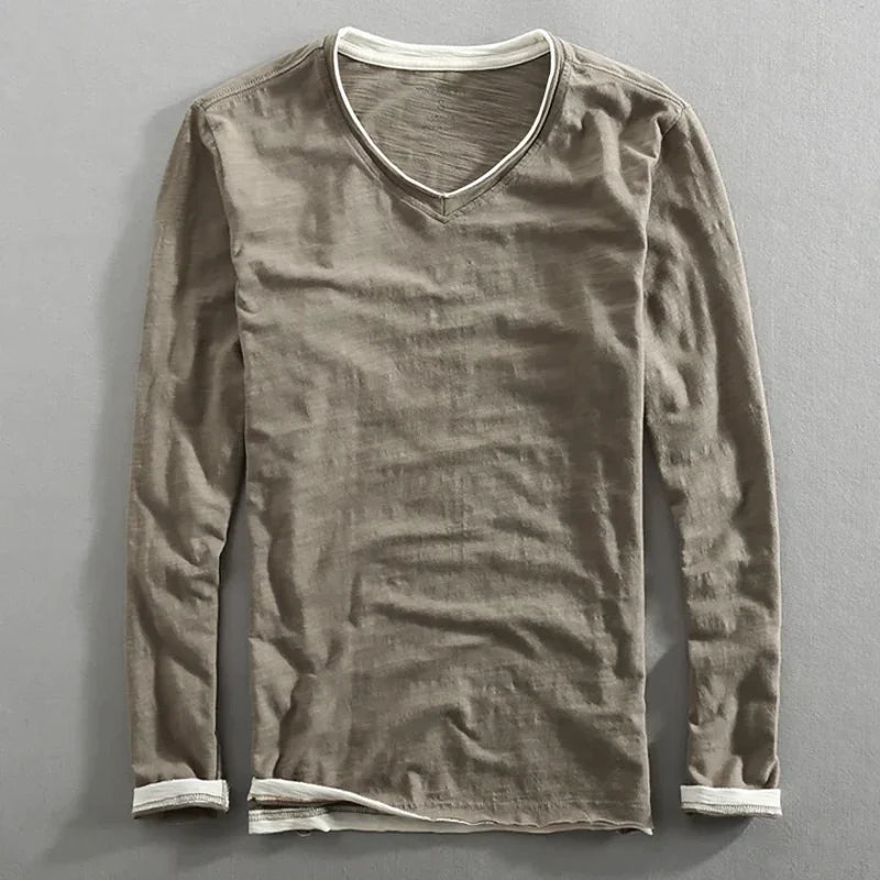 Jonathan™ – Everyday Essential Long Sleeve V-Neck Tee
