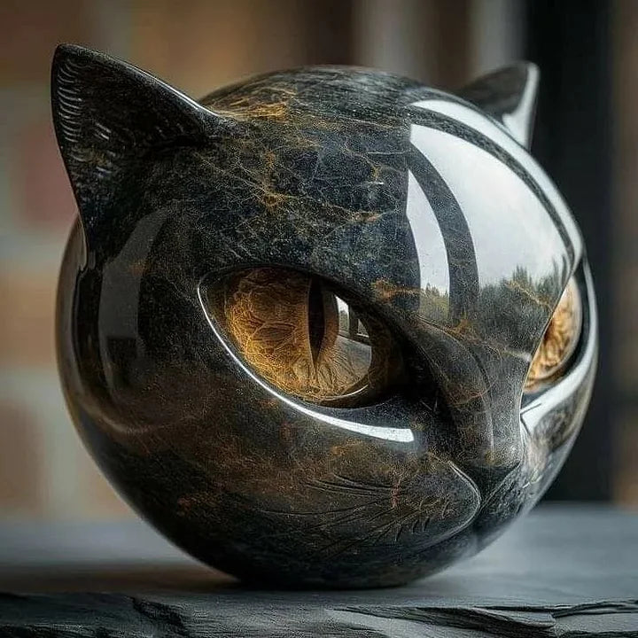 Charmy™ – Black Cat Head Sculpture