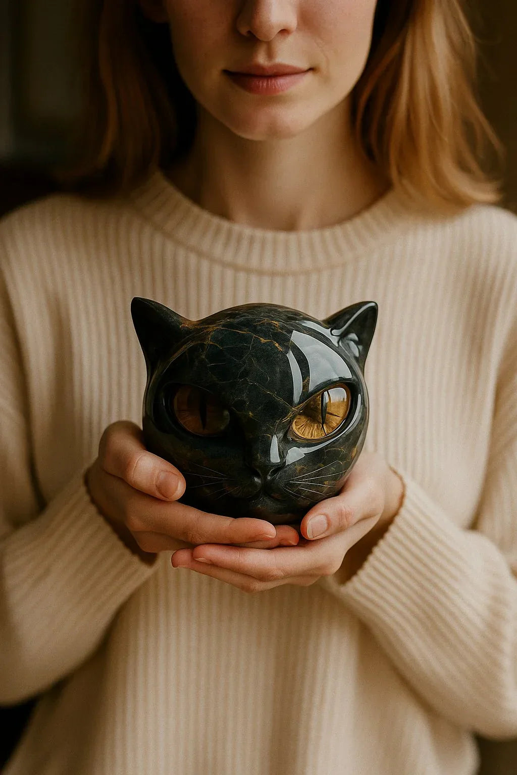 Charmy™ – Black Cat Head Sculpture