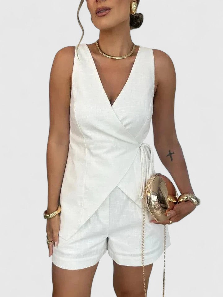Jodi™ – Effortless Wrap-Style Sleeveless Jumpsuit
